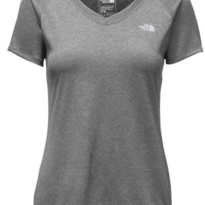The North Face Gray Reaxion V-Neck Tee Vapor Wick